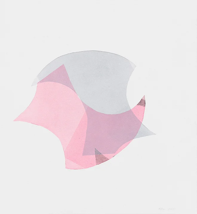 Devolution No 13, Monotype with Relief Ink on Rag Paper, 14.5x13in/37x33cm SOLD