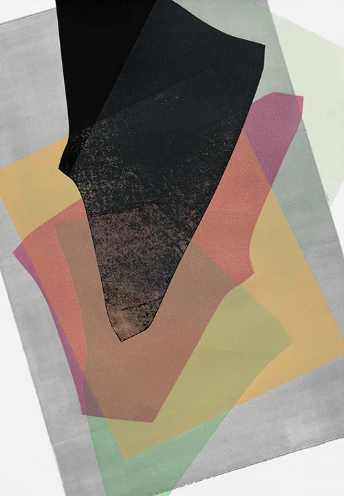 Intermittence No. 7, 2018, Monotype on Hahnemuhle Paper, 22x15in