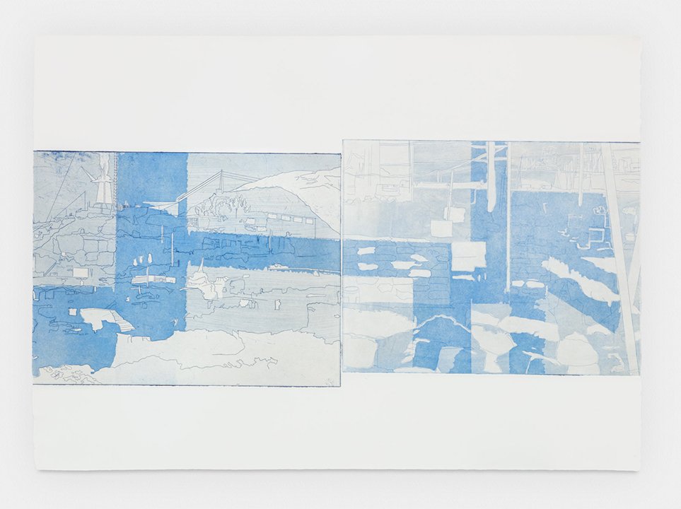 Merging Grounds No. 18, 2018, Line and Aquatint Etching on Hahnemuhle Etching Paper, paper size 22x30in