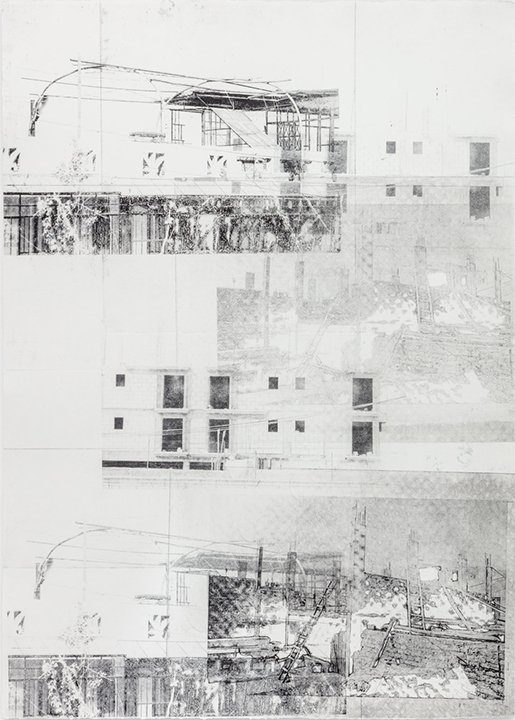 Merging Grounds No. 17, 2018, Photo Polymer Etching on Hahnemuhle Etching Paper, paper size 30x22in