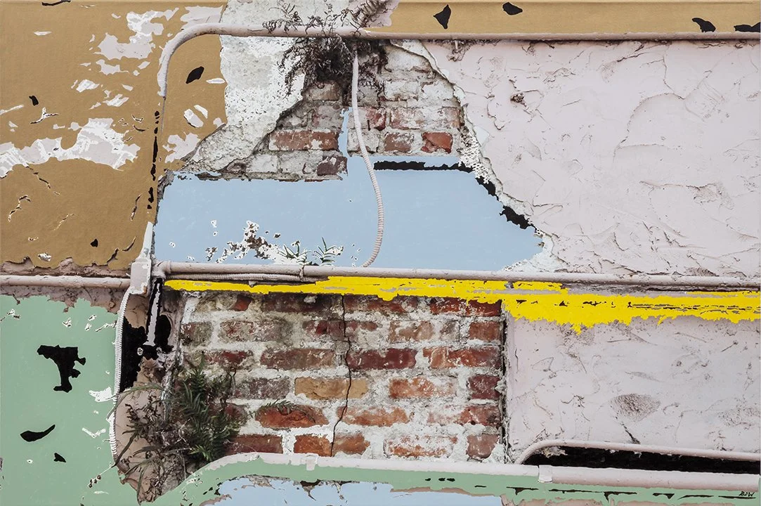 When the Levee Breaks No. 3, 2025 Archival pigment and acrylic paint on canvas  40 x 60in