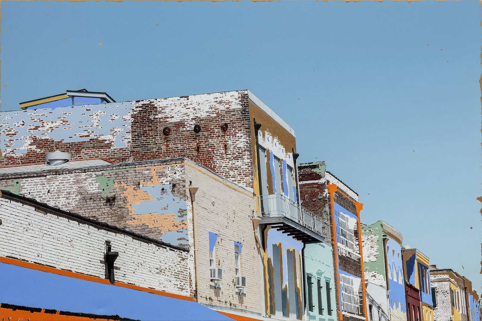 When the Levee Breaks No. 4, 2025 Archival pigment and acrylic paint on canvas  48 x 72in