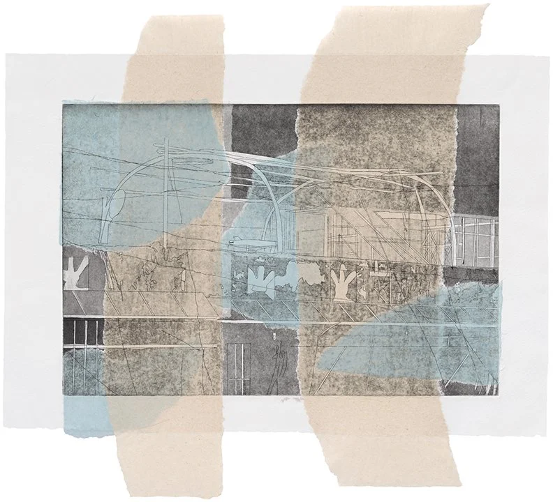 Beth Davila Waldman_Merging Grounds No. 2, 2018, Aquatint, Line Etching and Chine Colle on Hahnemuhle Etching Paper, paper size 15x22in_framed size26 1:4 x 28 3:4in.jpg