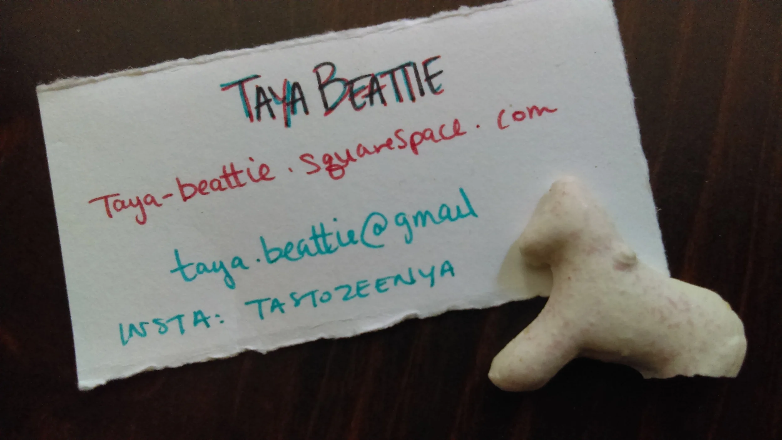 Animal cookie inspired piece by Taya Beattie .