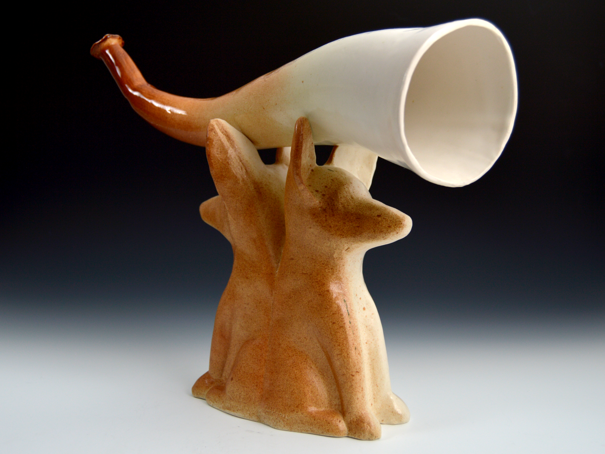 Double Dog Brown and Large Signal Horn Brown