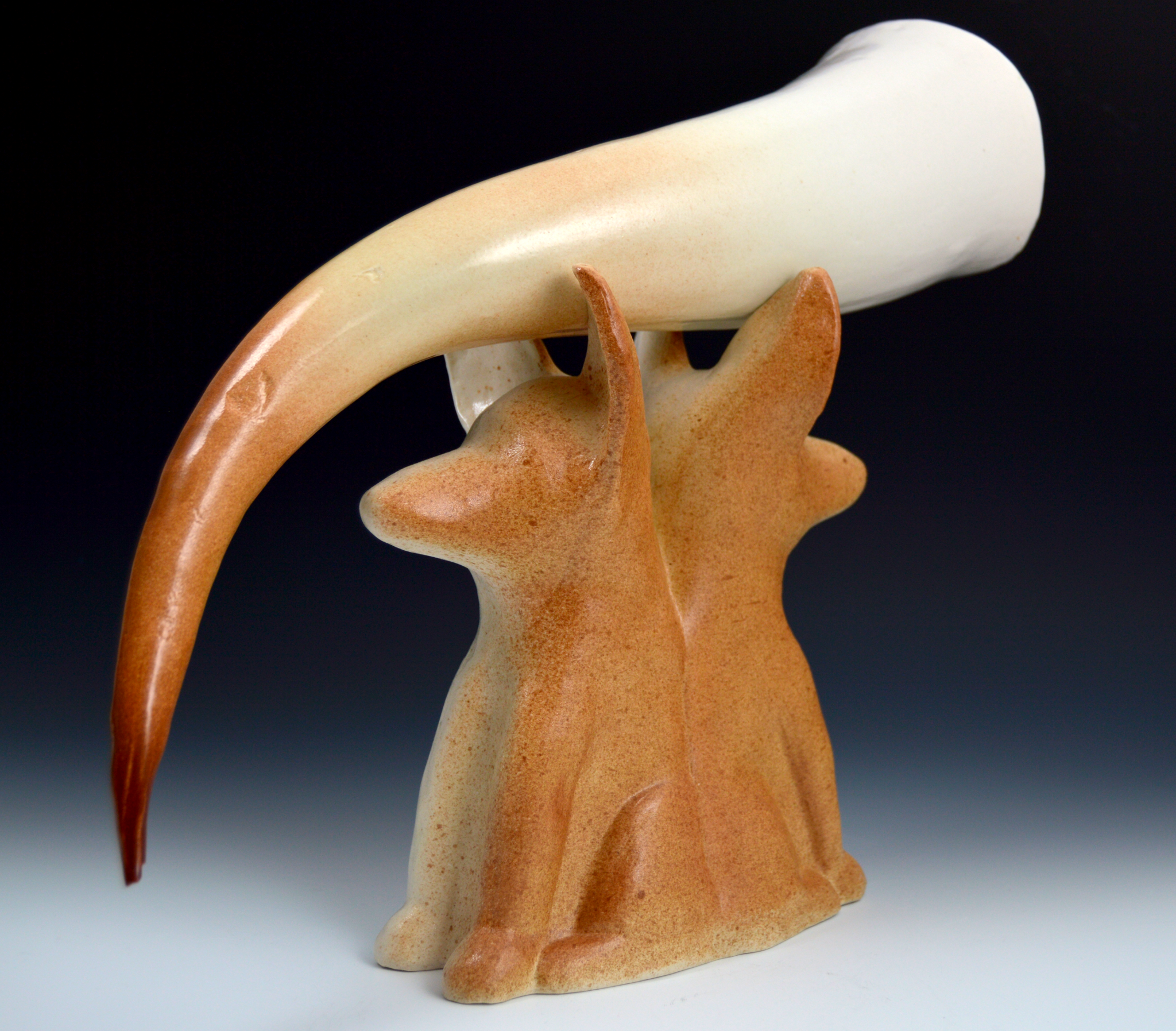 Double Dog Brown and Large Drinking Horn Brown