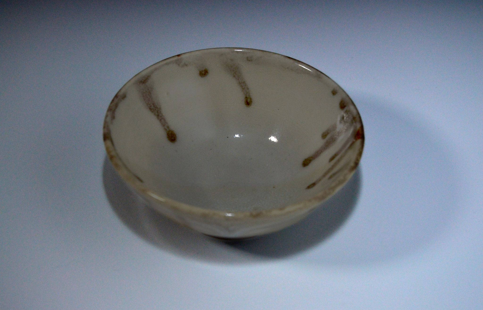 White Bowl With Metallic Glaze