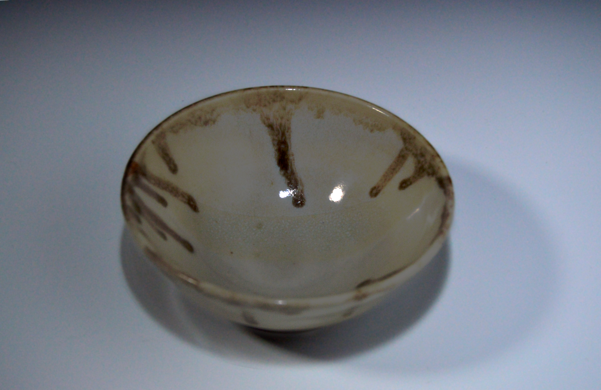 White Bowl With Metallic Glaze