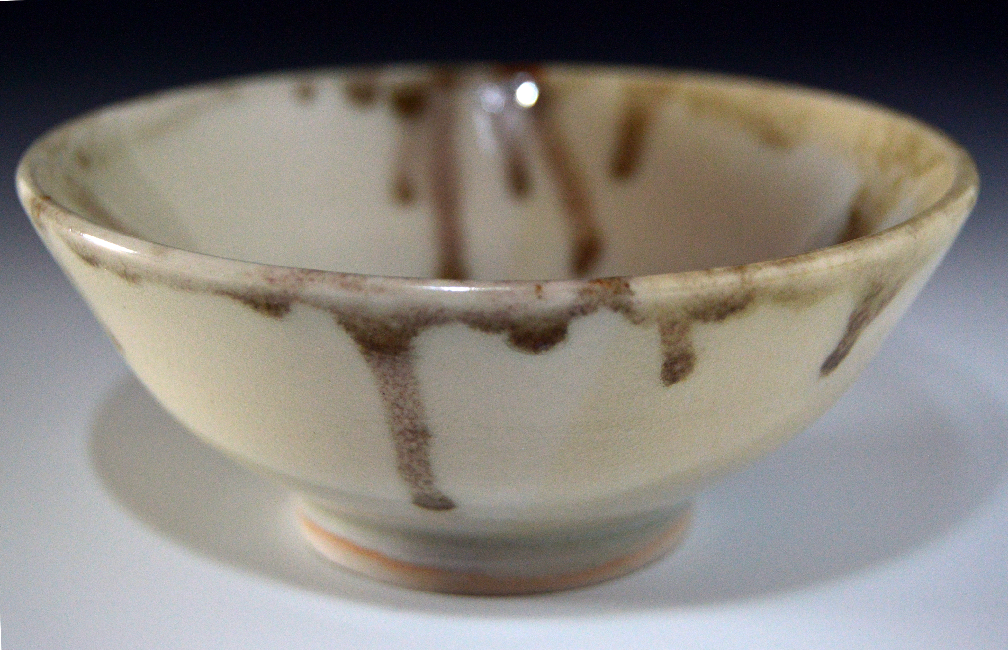 White Bowl With Metallic Glaze