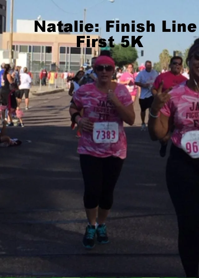  Natalie coming into the finish line (1st race) 