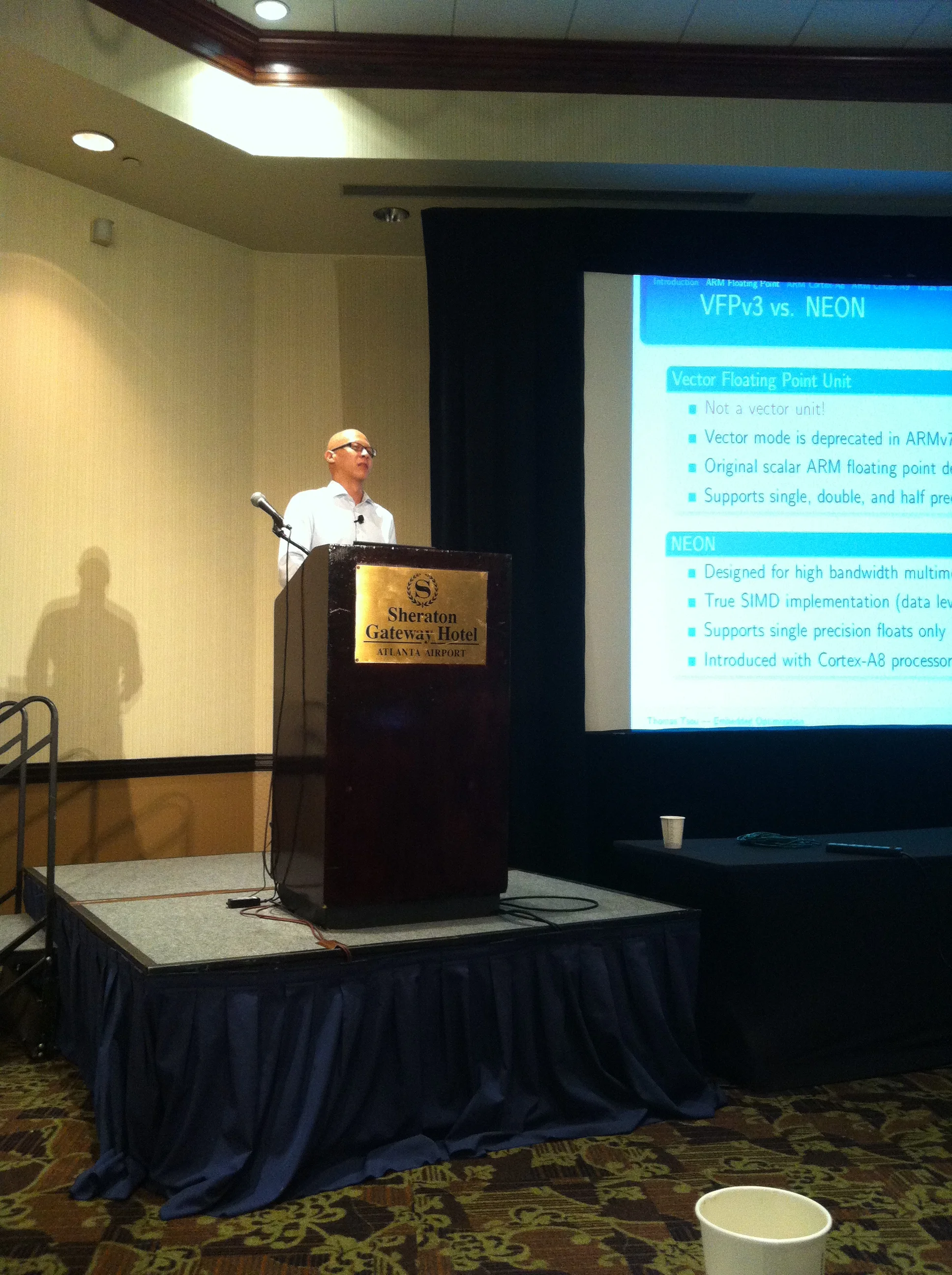 Tom Tsou giving more data on GR with ARM processors