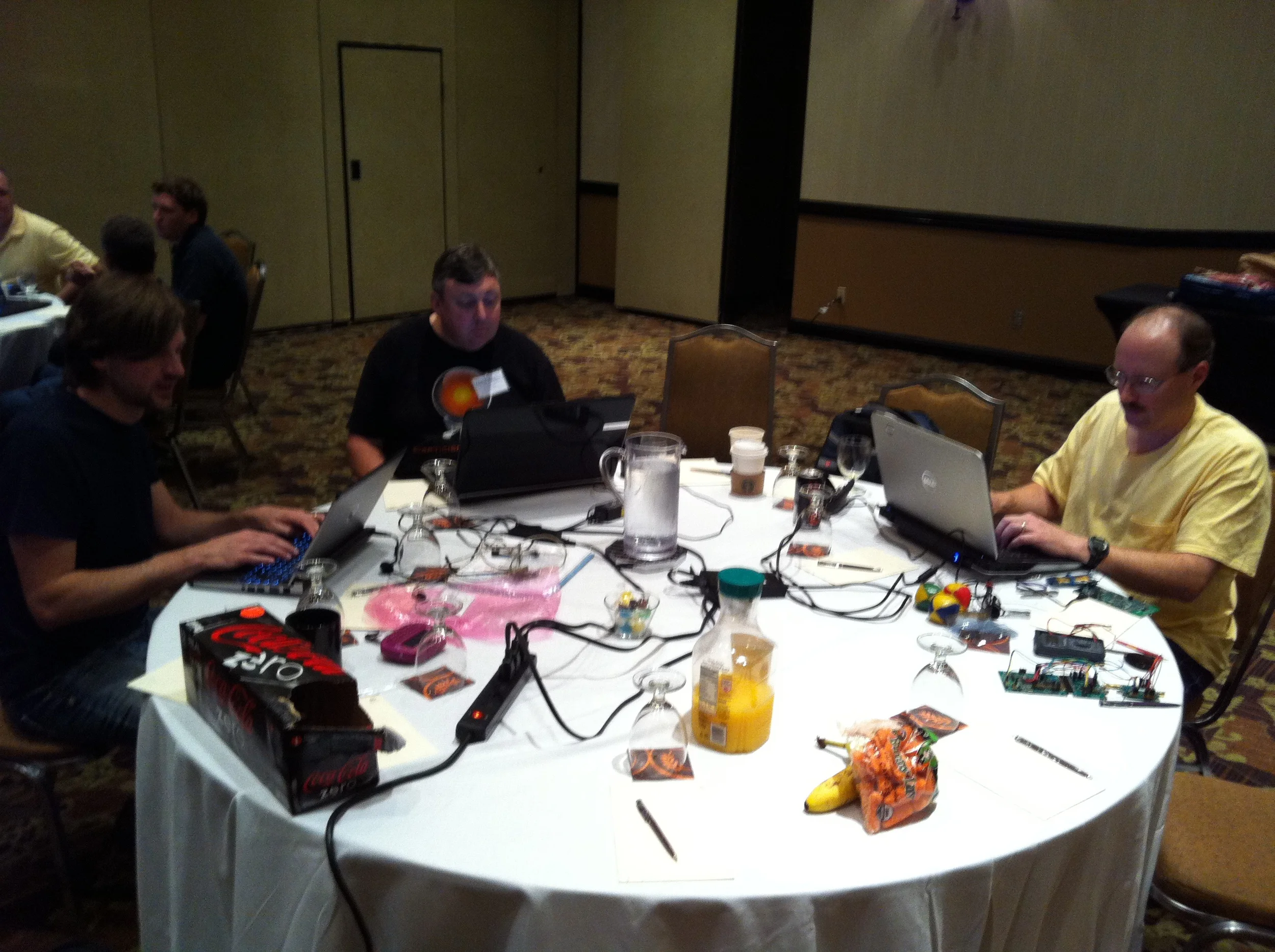The HackRF table at the hackfest