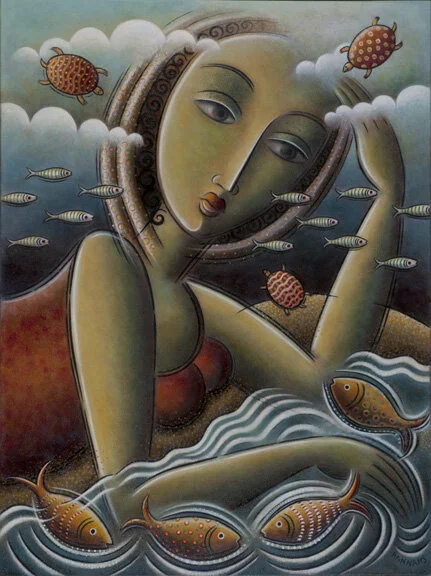 Daydreaming Oil. 18” x 24”.