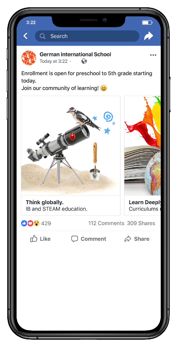Facebook: Carousel Ad