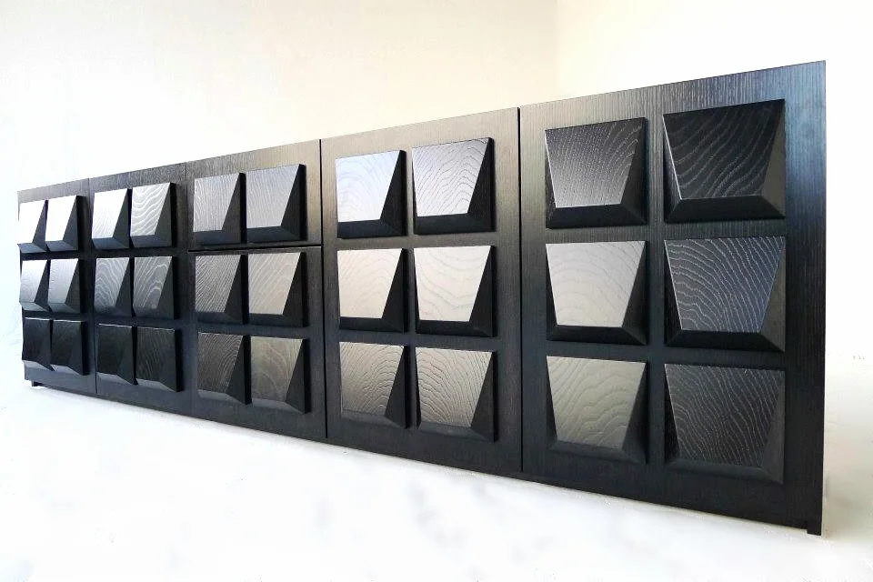 Ebonized Oak Credenza