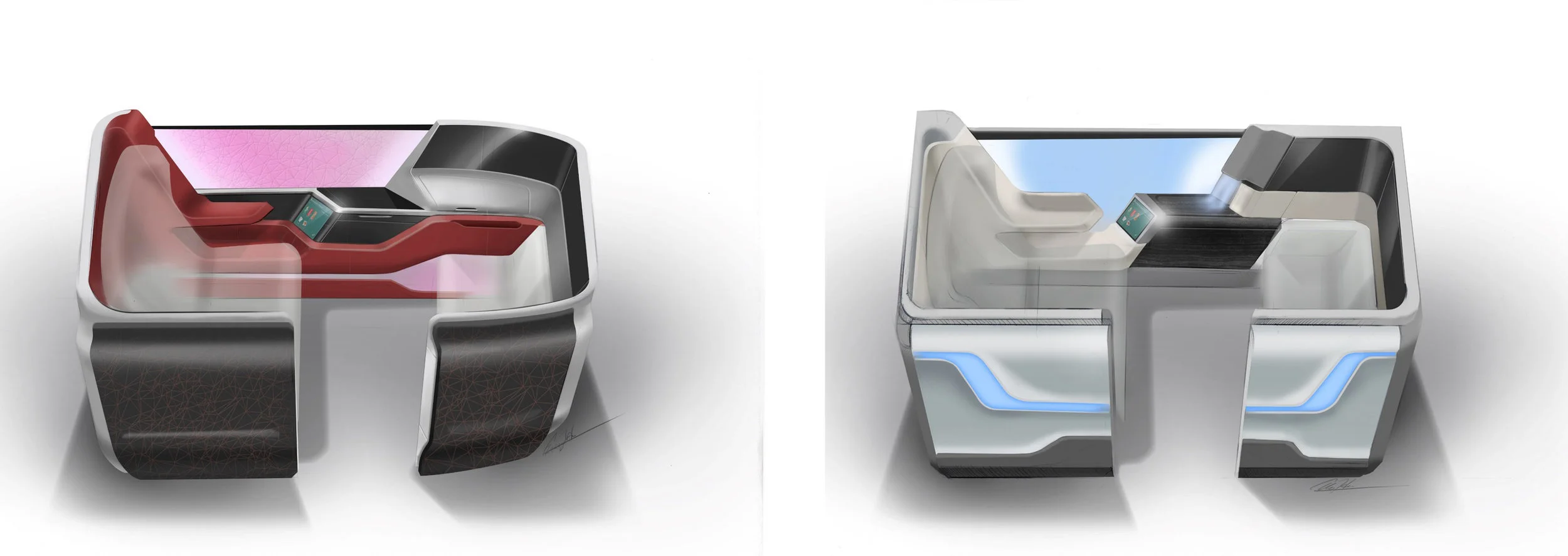 Since our clients were all engineers and biz-dev folks, I took our theme boards an extra step and made some concept sketches to better communicate the aesthetics.