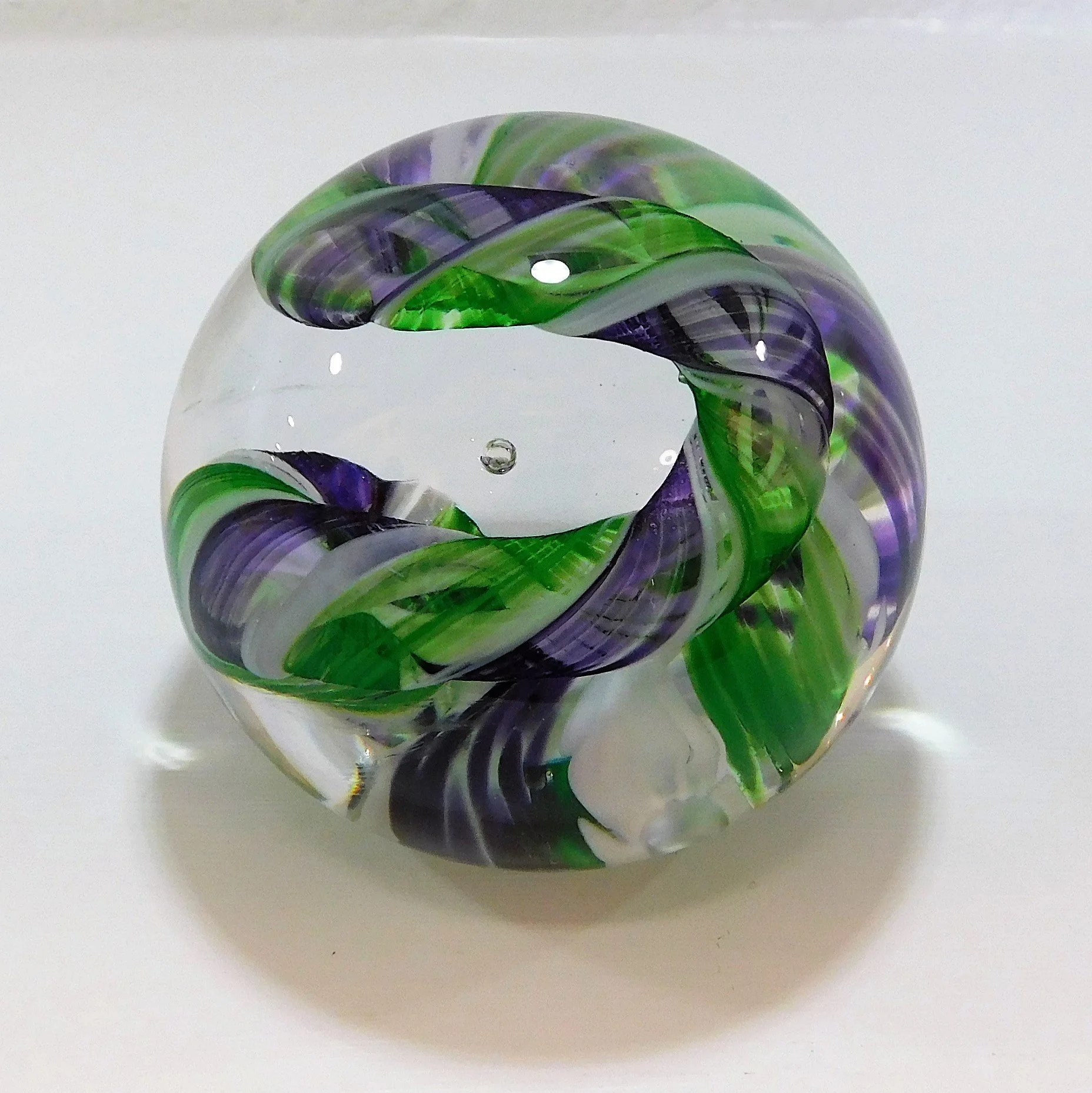 Ribbon - Amethyst, White & Green