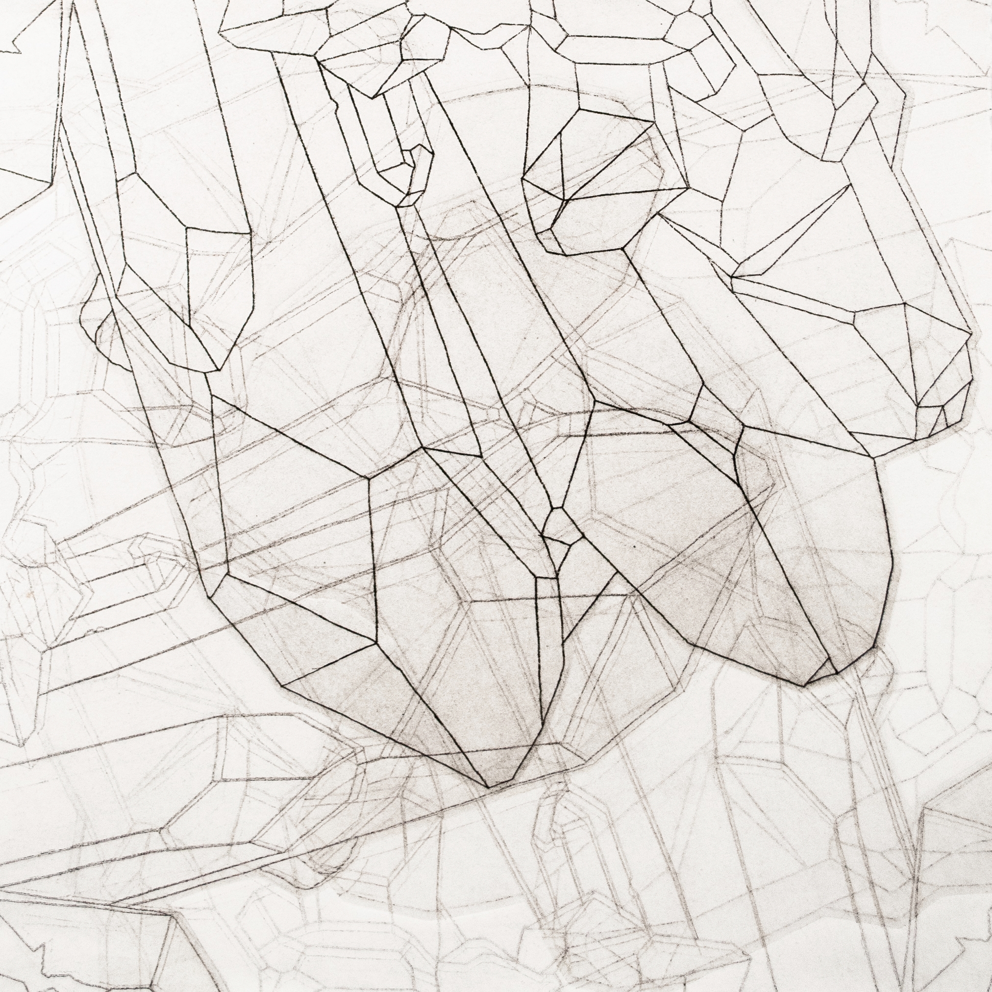 Again and again and again 2018 Intaglio 10 x 10 in.