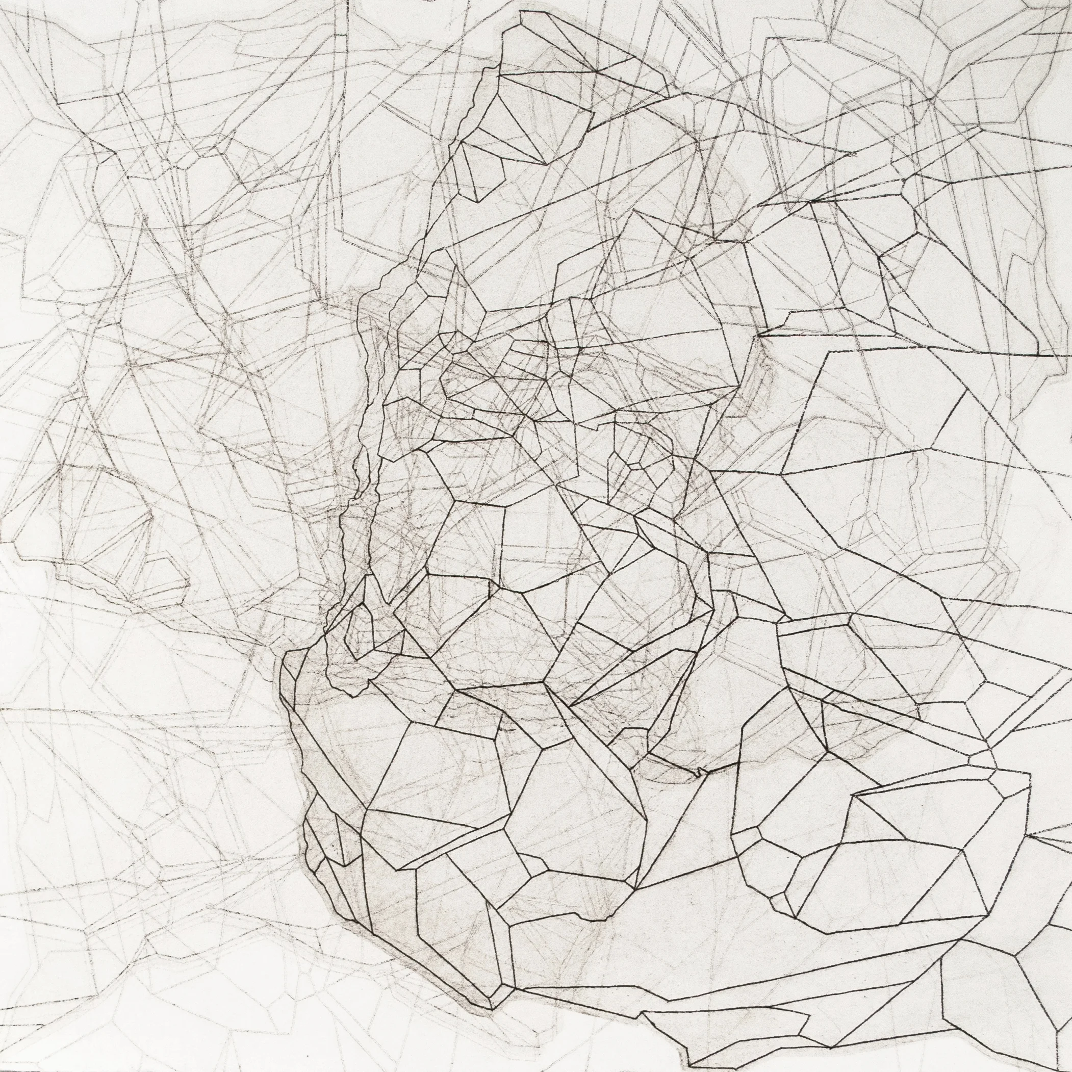 Again and Again 2018 Intaglio 10 x 10 in.