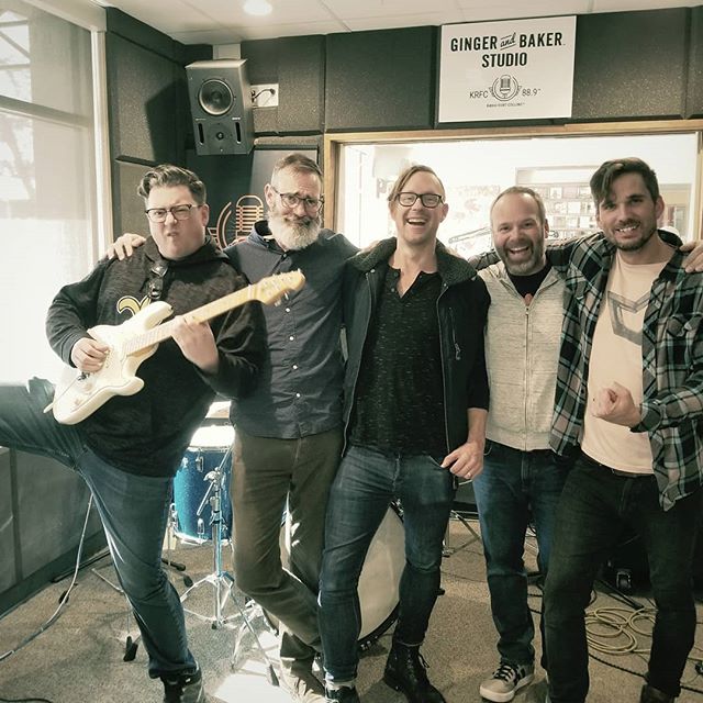 Thank you soooo much @krfcfm for the hospitality today during our live @ lunch session. It'll be rebroadcast next week if ya missed it. Tomorrow we play at CSU before their home football game against UNLV! #indierock #fortcollins #indie