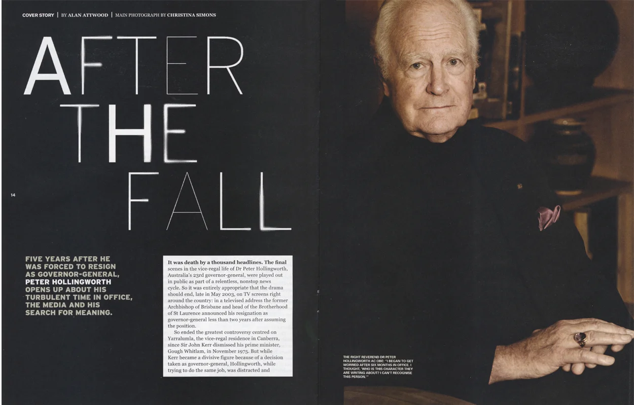 THE BIG ISSUE - Dr Peter Hollingworth Cover Story