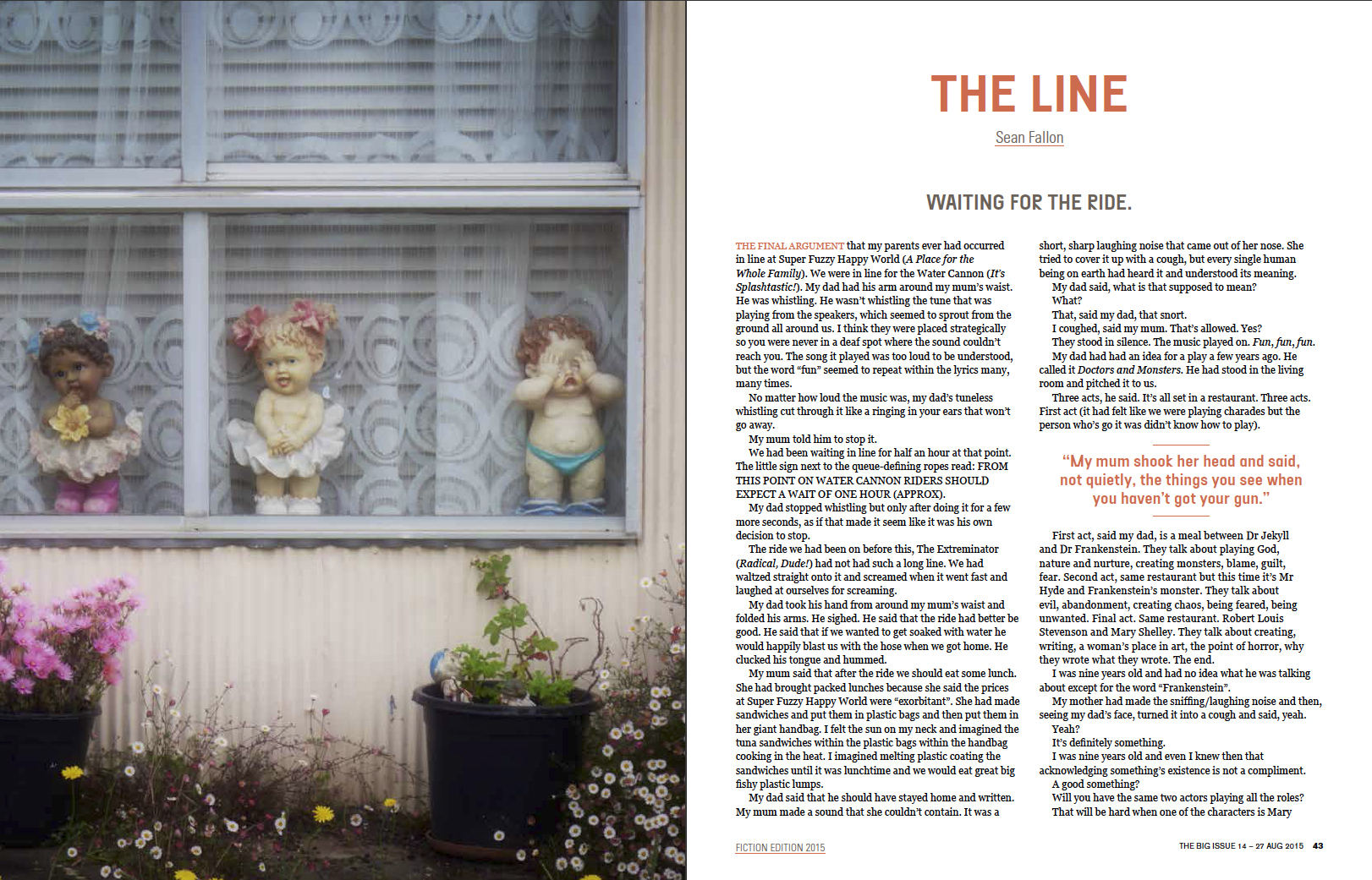 THE BIG ISSUE - 'The Fiction Edition' Story Illustration 2015