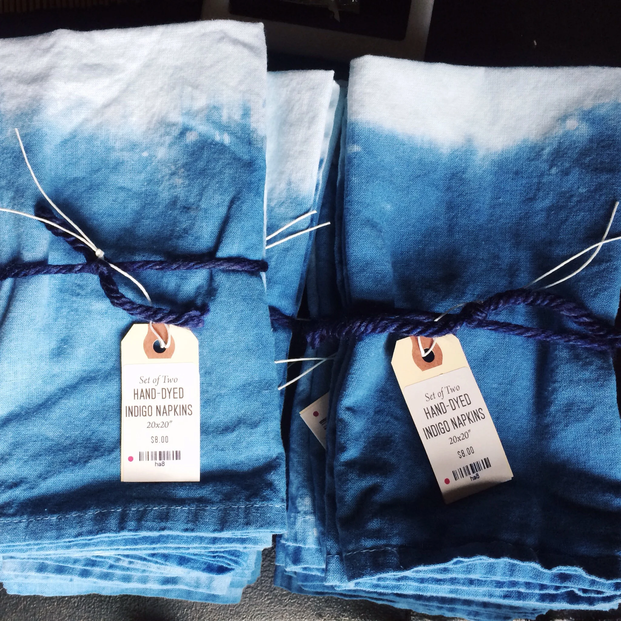 Limited Amount of Indigo Napkins will be Available