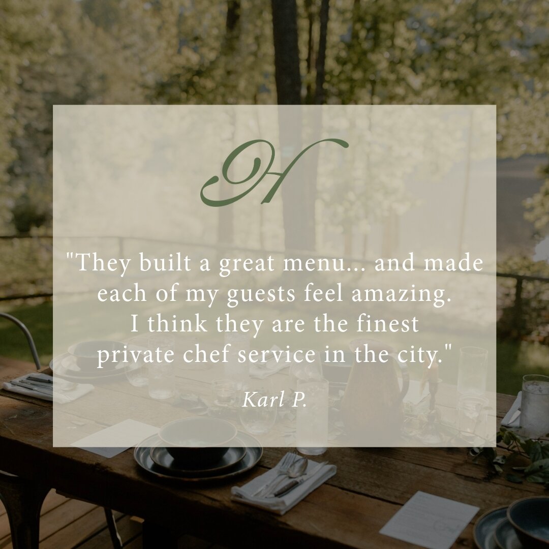 We had a great time serving Karl and his family for a five-course plated dinner. 
#homespunatlclients