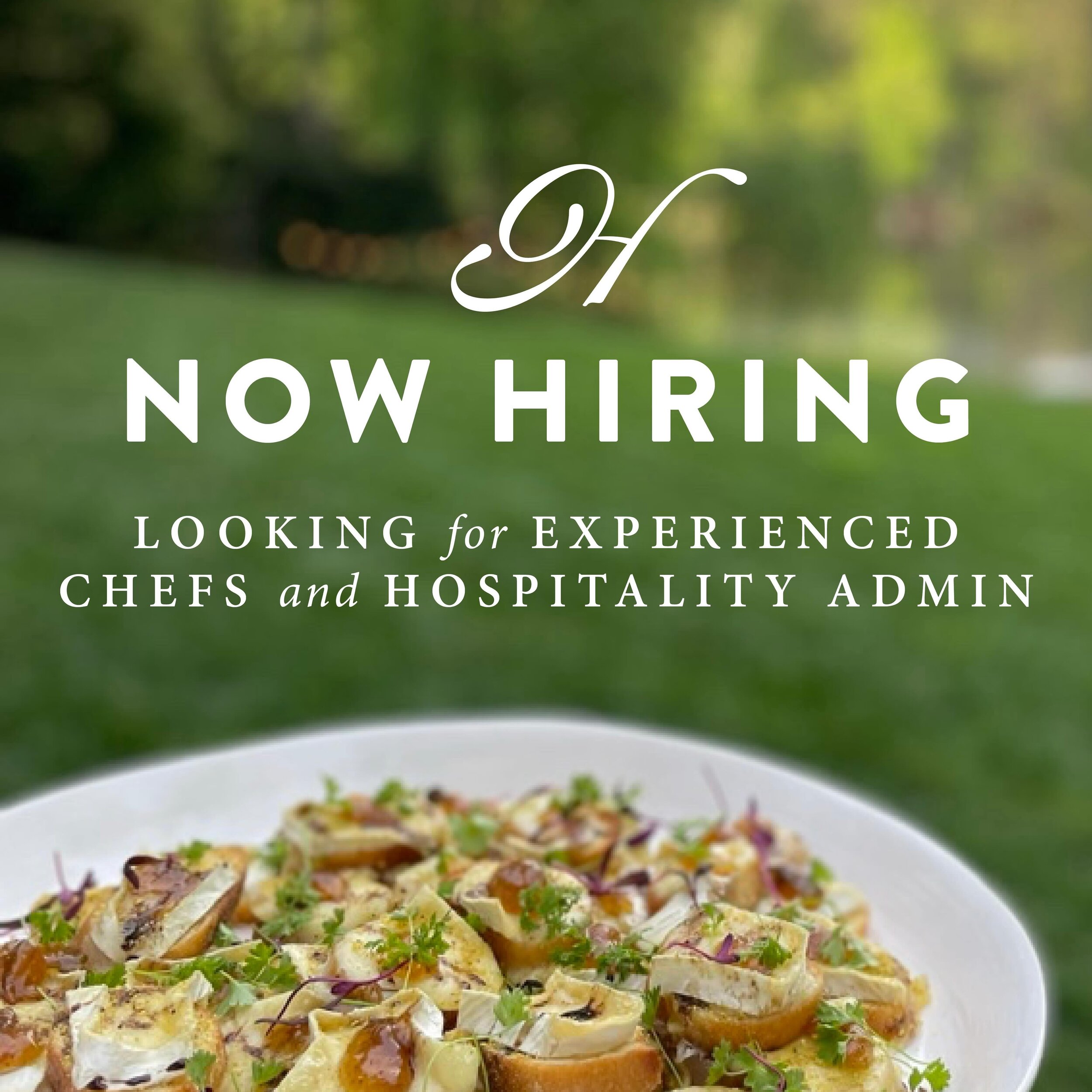 Homespun is hiring! Looking to be part of a growing team that creates exceptional culinary experiences in Metro Atlanta?! We have immediate full and part time openings on our Culinary and Hospitality teams including: Sous Chef (FT), Event Chefs (PT),