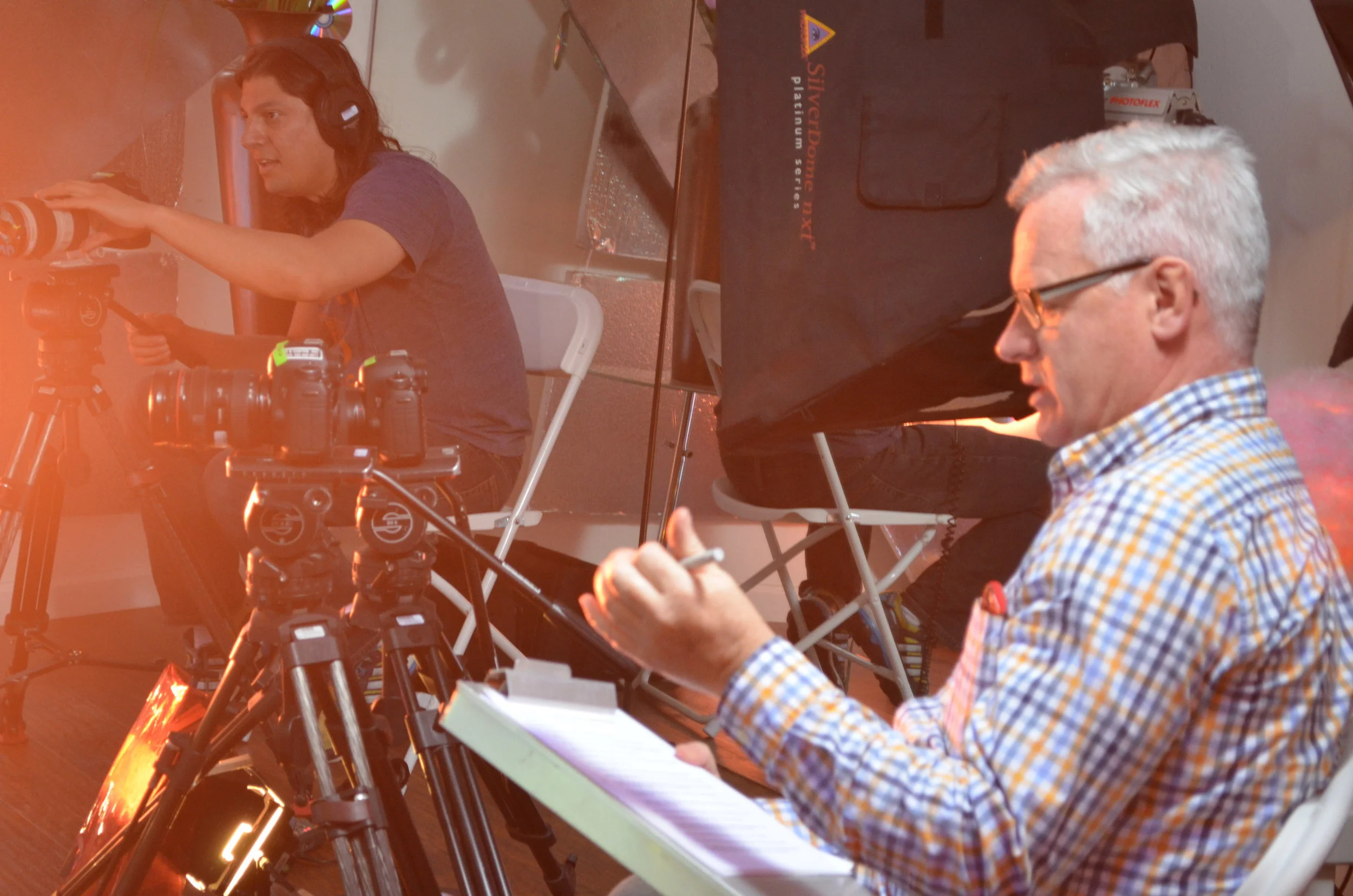 Director Phil Scanlon on set