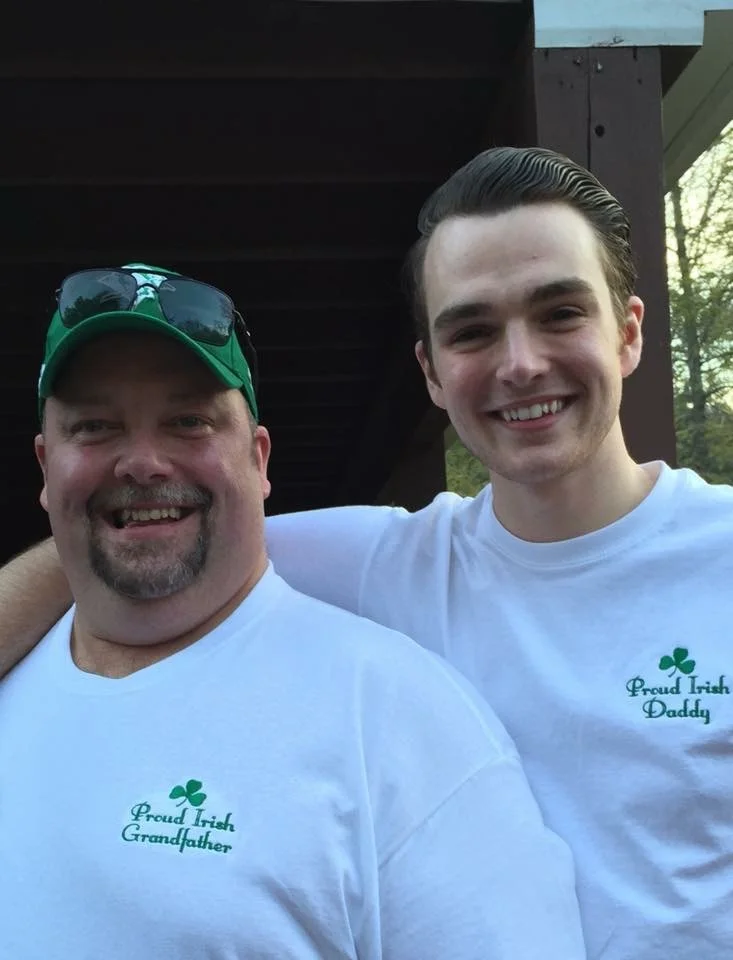 St. Patrick's Day baby reveal 2015. Also the day we deemed him "Grumpa"