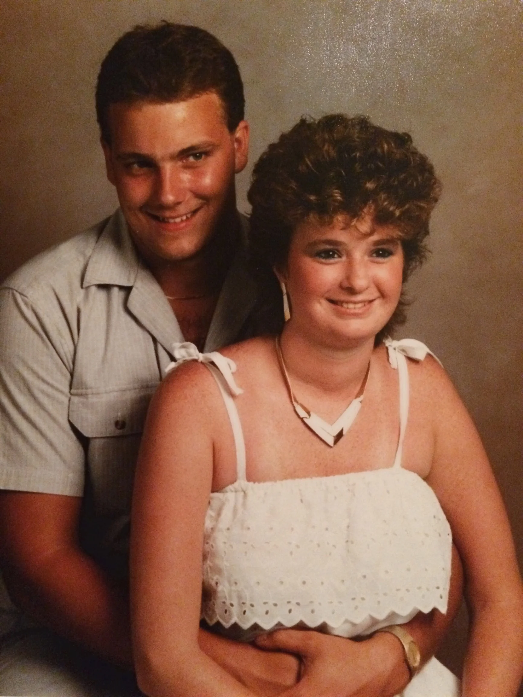 Joe and Kim's engagement photo 1987