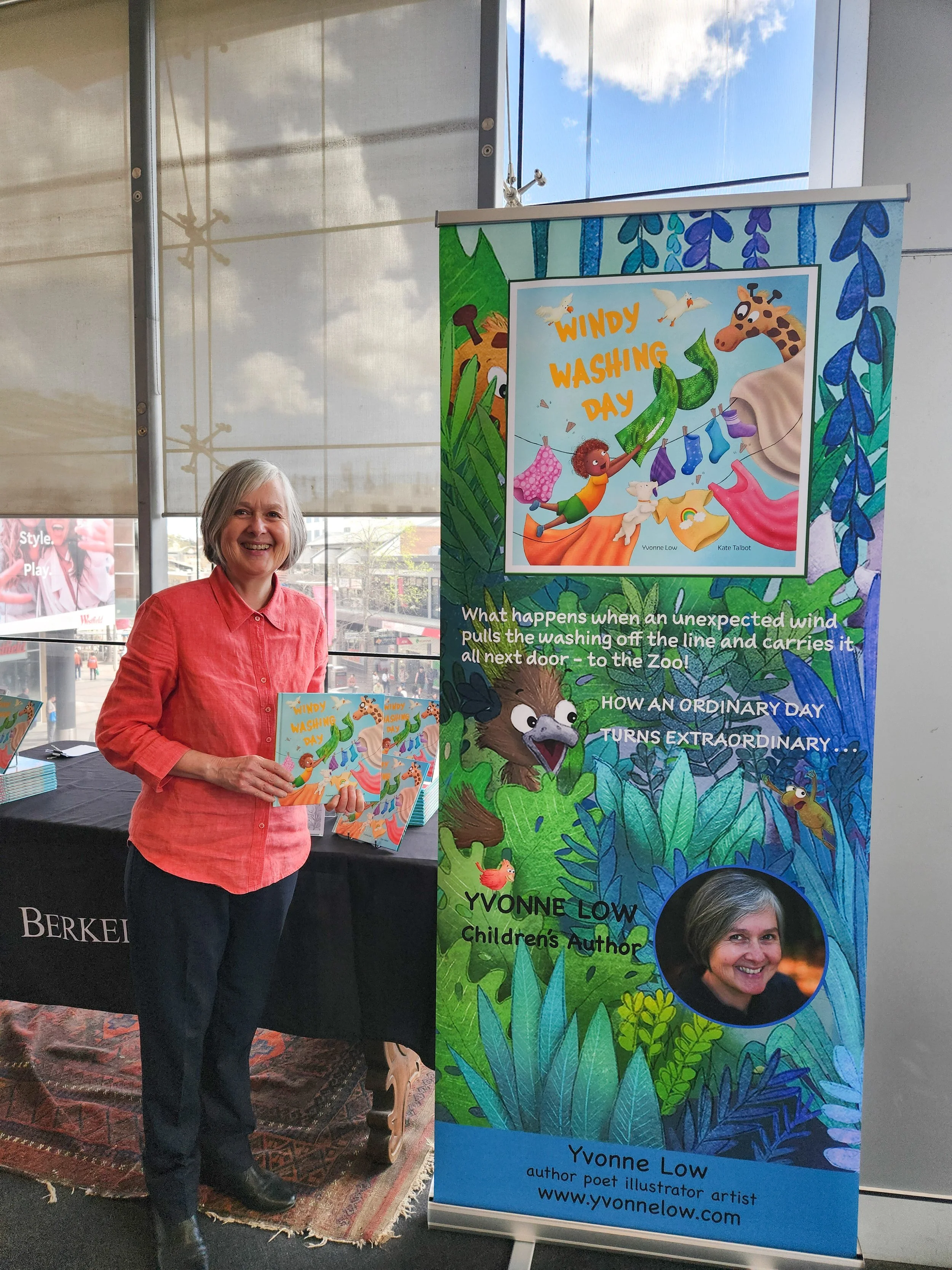 Fun signing books outside Berkelouw Books Hornsby