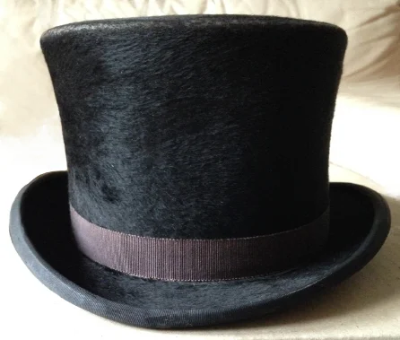 One of the period hats I brought along for the children to try out.
