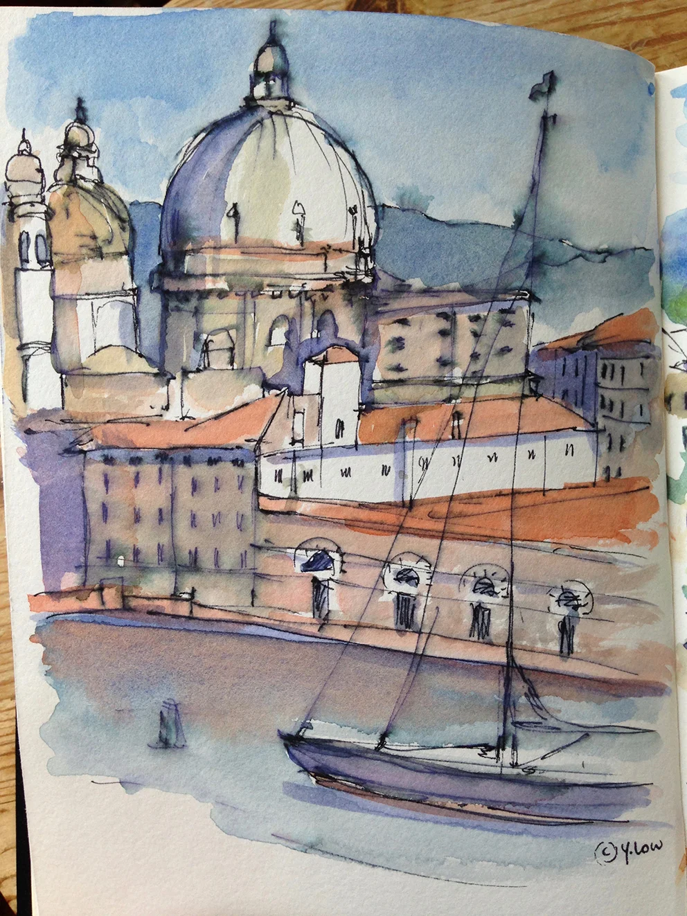 Here are some of my sketches today - this one’s Venice.