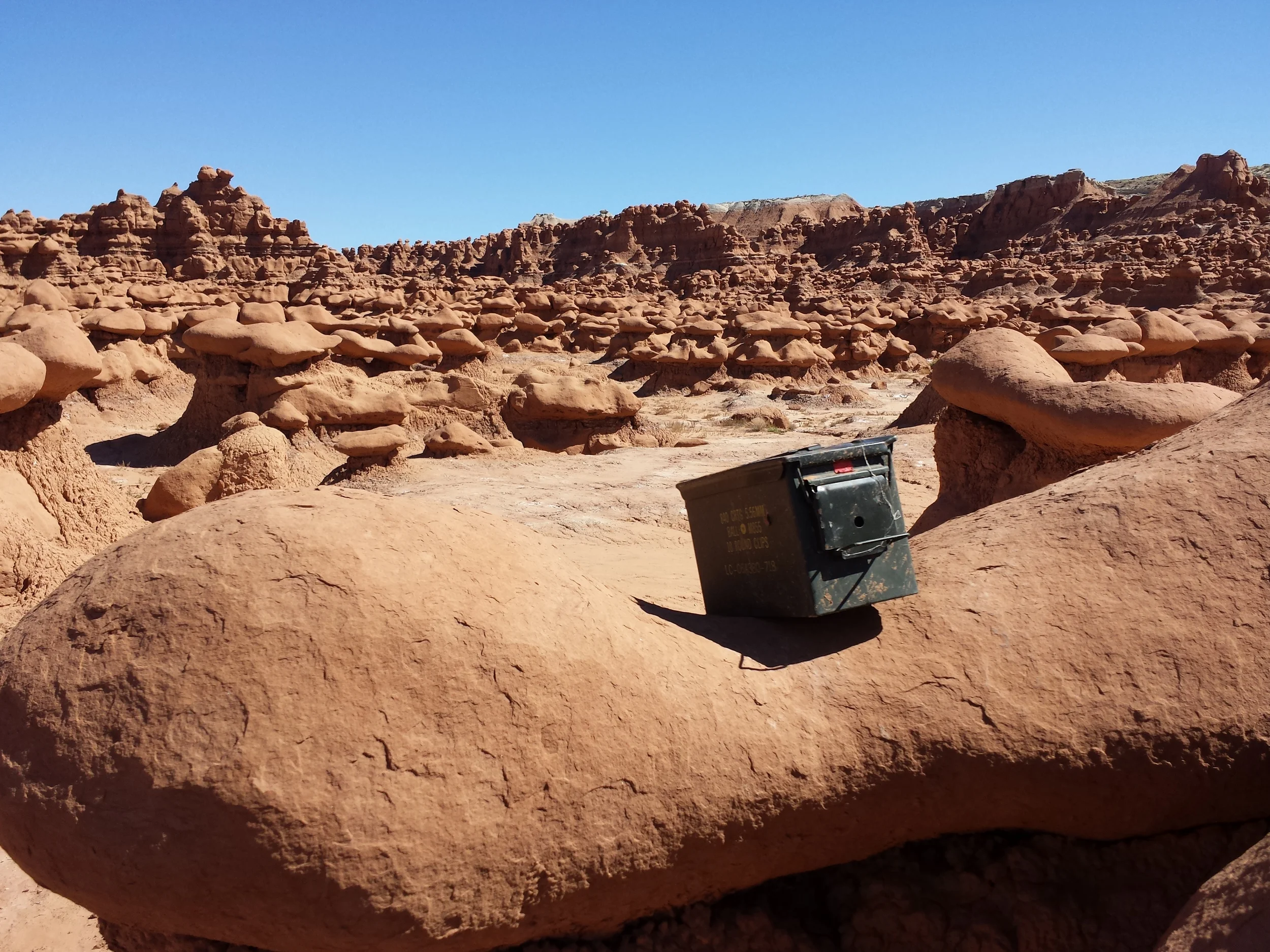 State Park Cache in goblin Valley