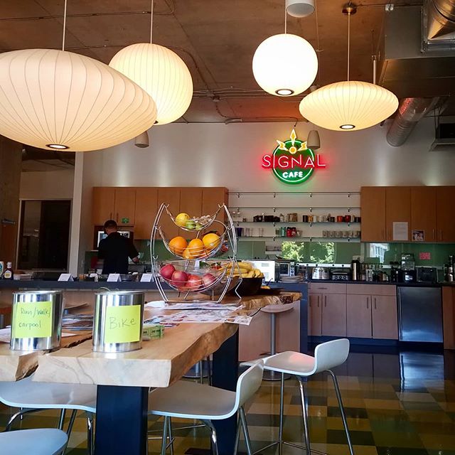 Just a shot from the #signalcafe at #geocachingHQ in #seattle #lookingback on a #goodday #gogeocaching #geocaching #lunch #friends