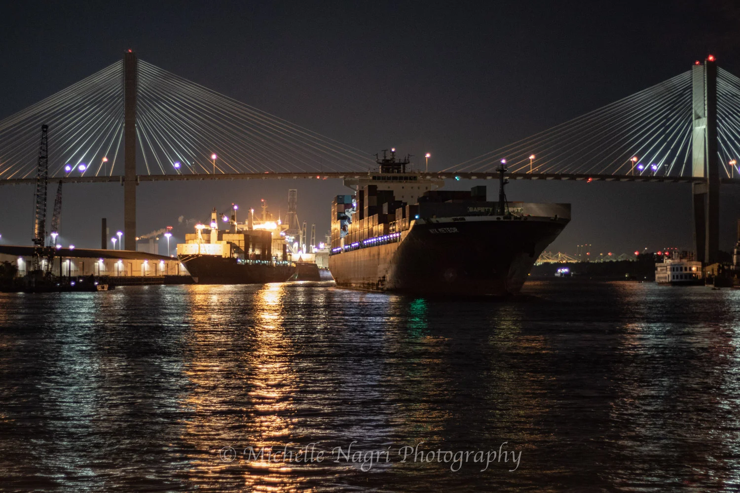 Freighter on the Savannah River.