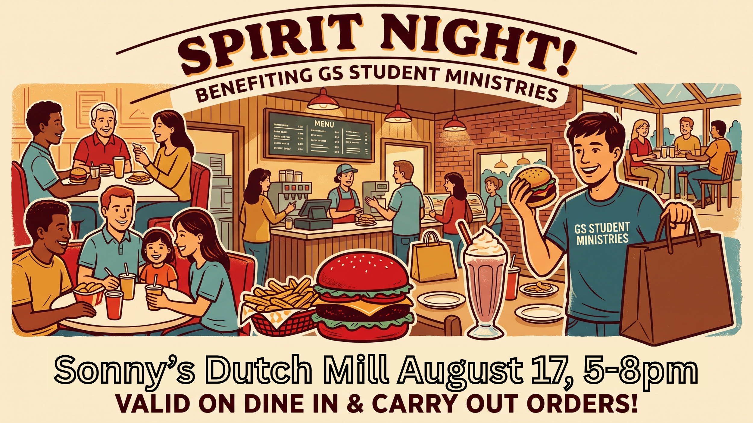 Spirit Night at Sonny's Dutch Mill