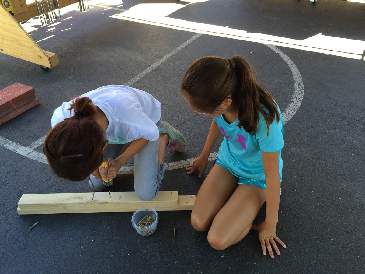 Kaia and Katy getting some drilling practise in.