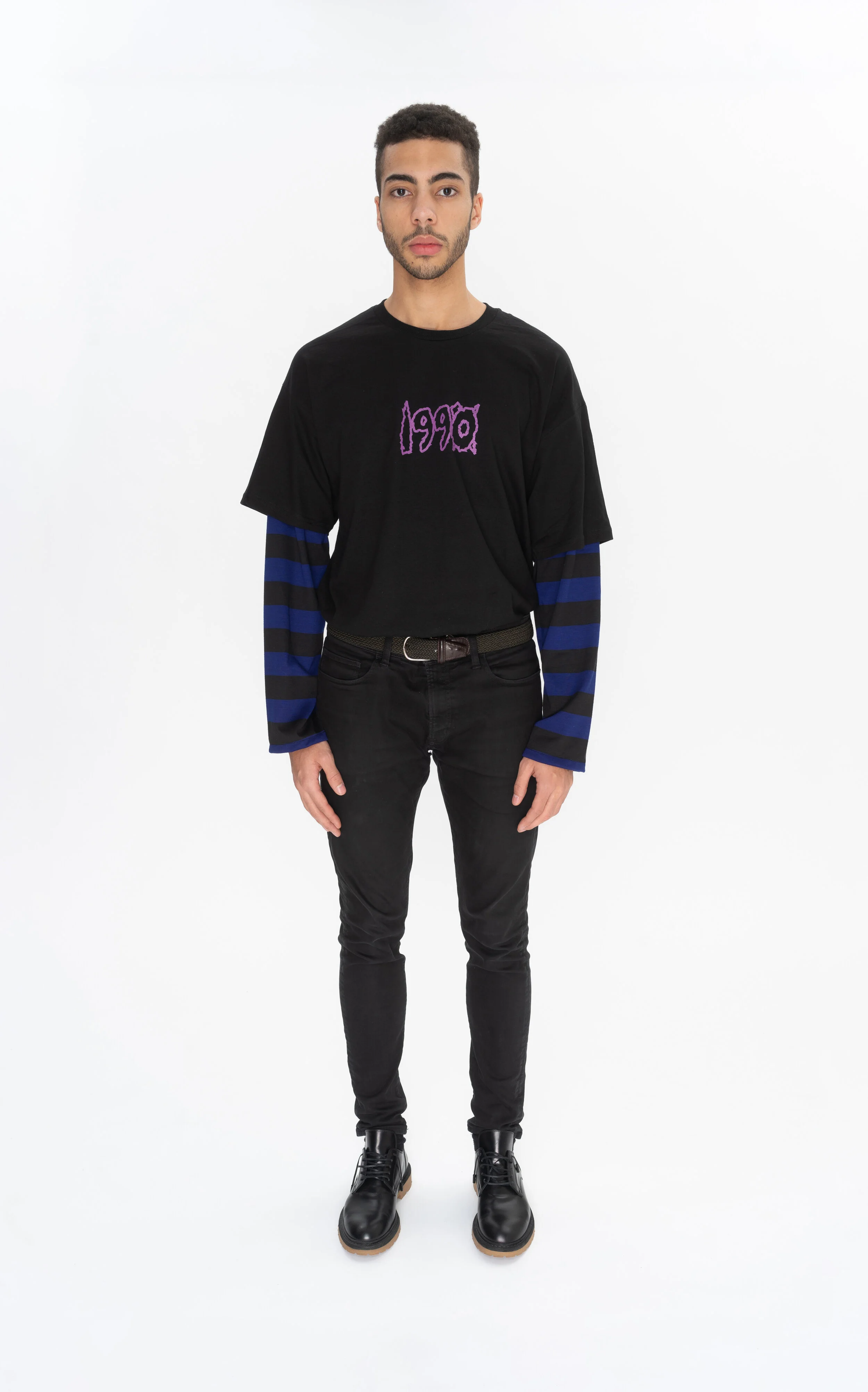 BLACK N BLUE PUNK SHIRT