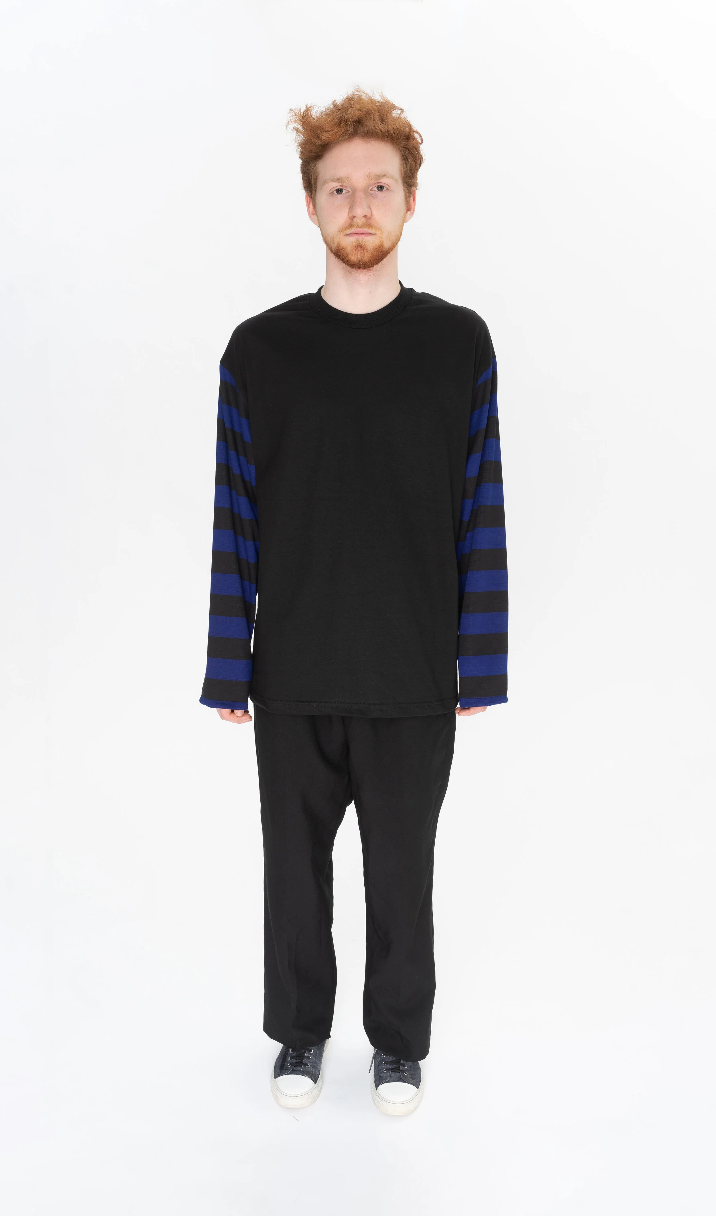 BLACK BLUE STRIPED SHIRT