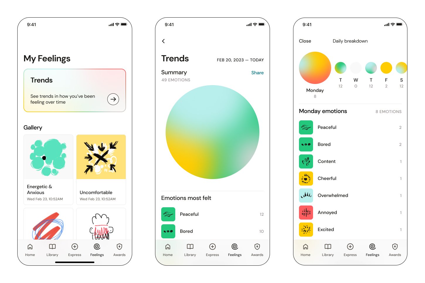 To measure overall mental health, you are prompted to check in at specific intervals.