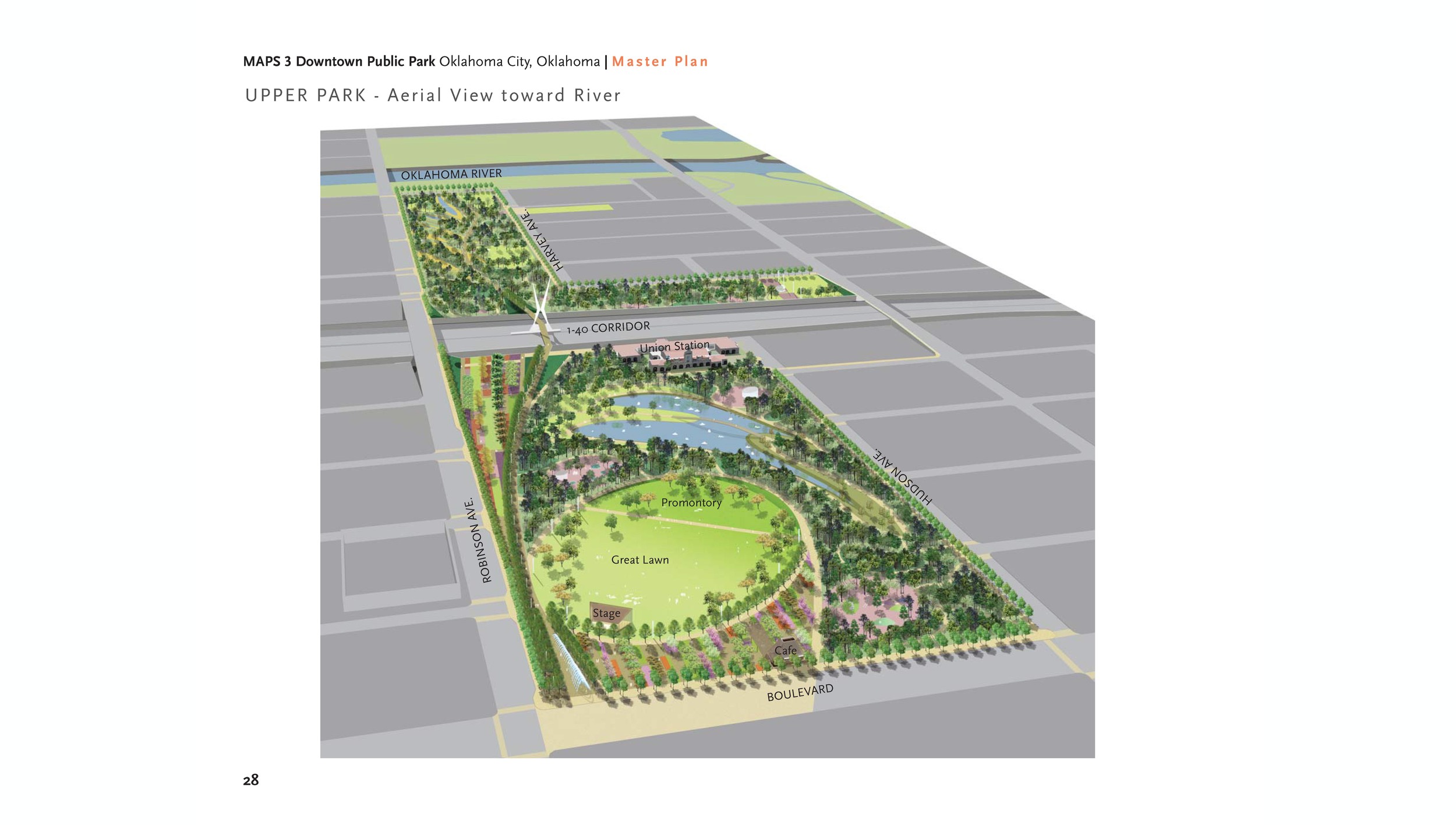 Image: City of Oklahoma City, MAPS 3 Downtown Public Park Master Plan, prepared by Hargreaves Associates 