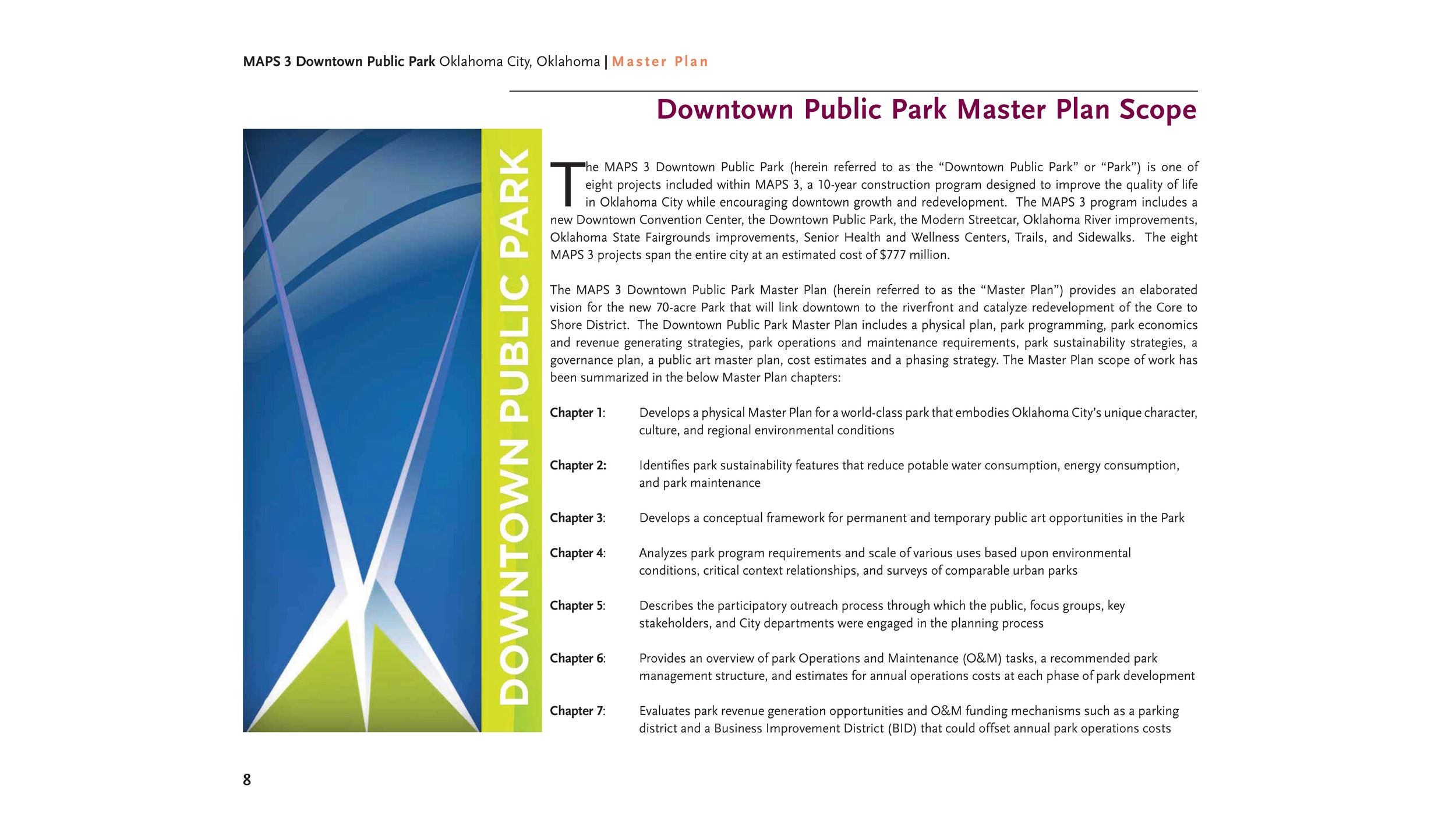 Image: City of Oklahoma City, MAPS 3 Downtown Public Park Master Plan, prepared by Hargreaves Associates 