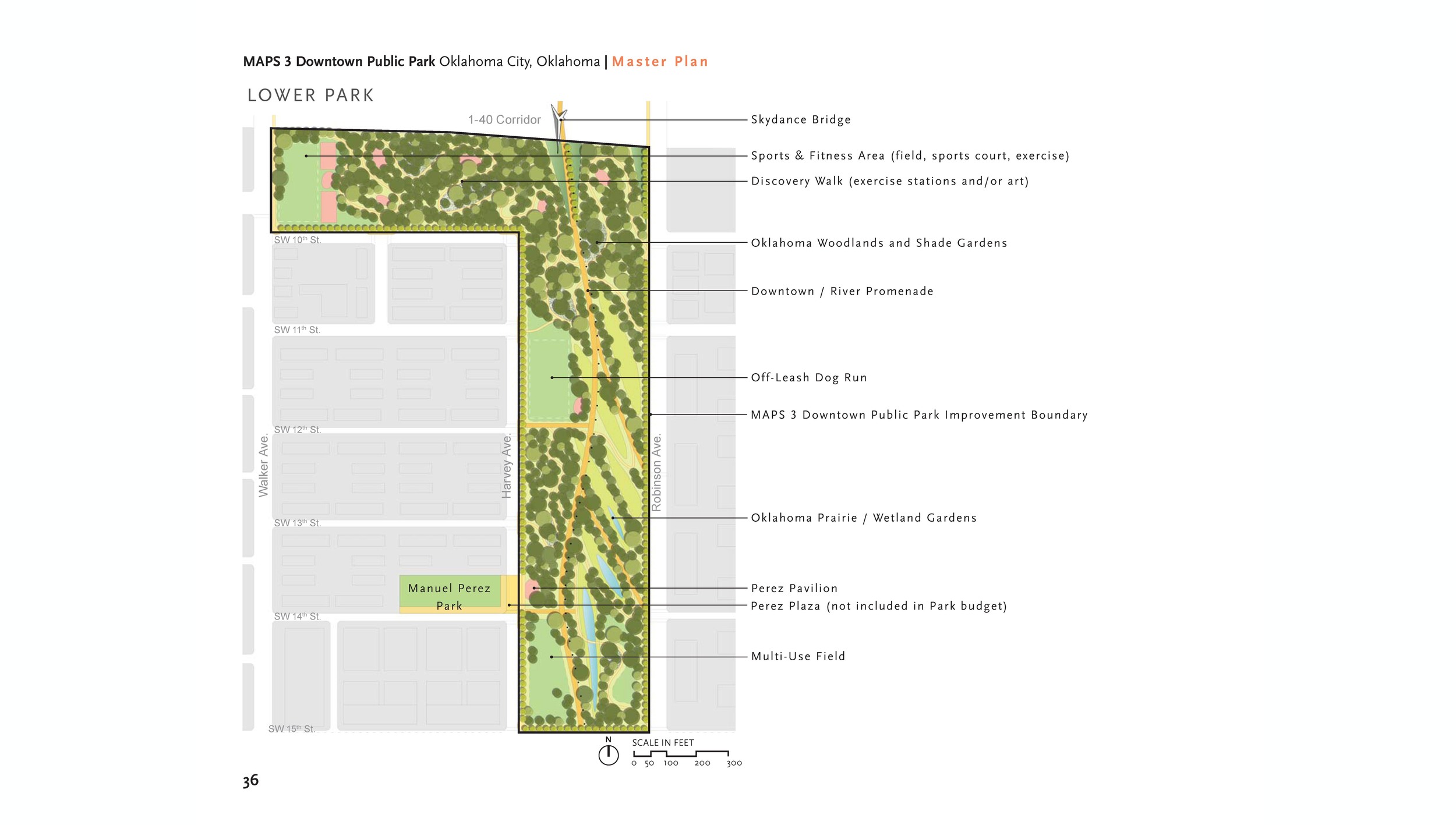 Image: City of Oklahoma City, MAPS 3 Downtown Public Park Master Plan, prepared by Hargreaves Associates 