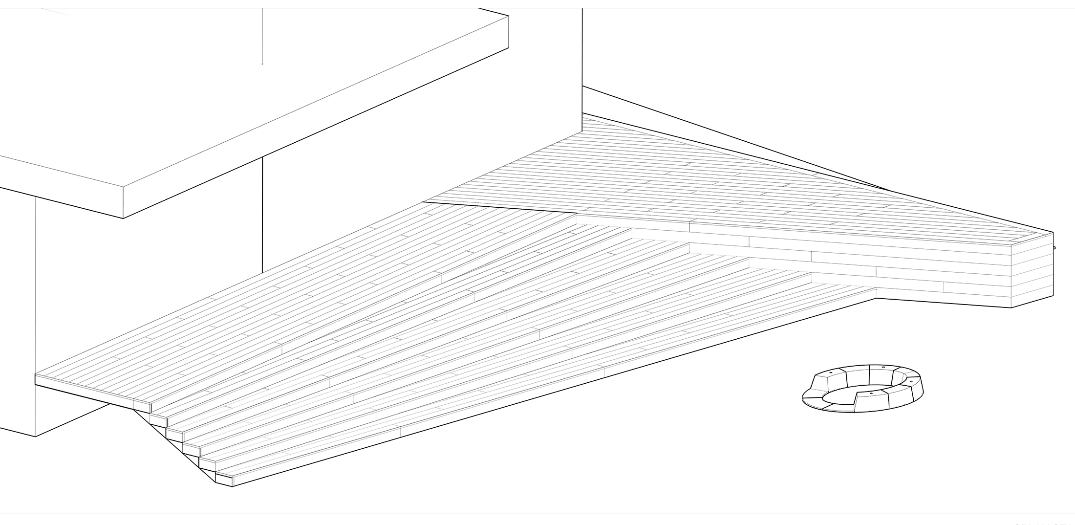 Splay Stairs and Fire Terrace