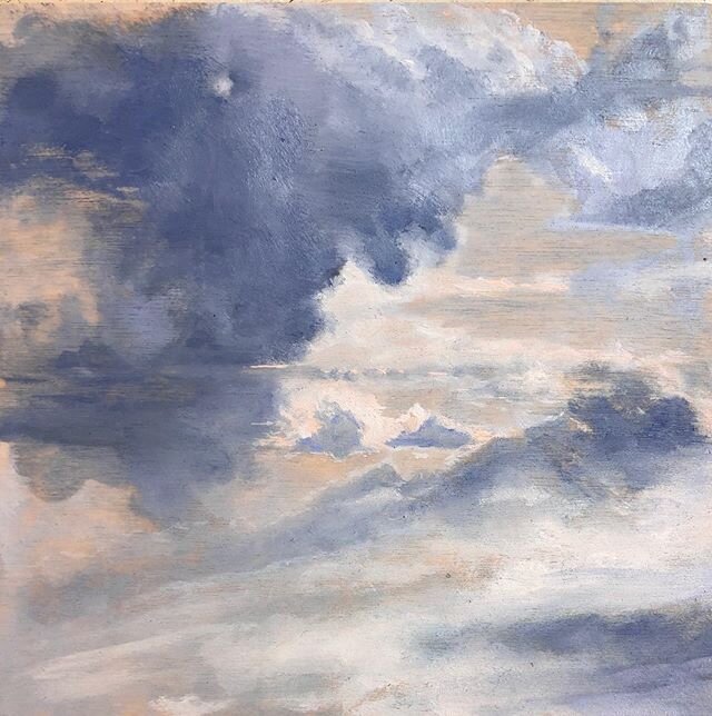 New #wip #oilpainting #clouds #cloudscape
