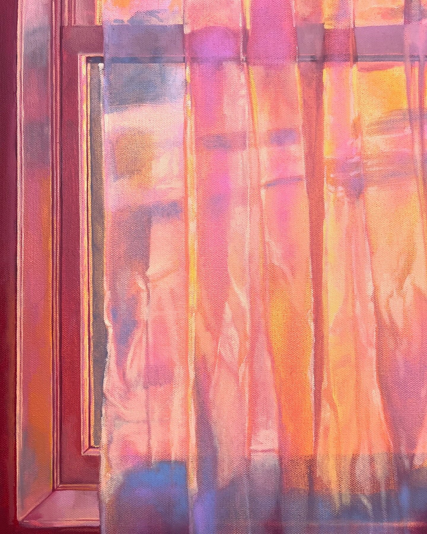 Some detail pics of my painting : &ldquo;Daydream no. 1&rdquo;.

I like using the word &ldquo;daydream &ldquo; for the title because it&rsquo;s what I do when I look out a window, especially when the afternoon light hits it like this 🌞. It also fits