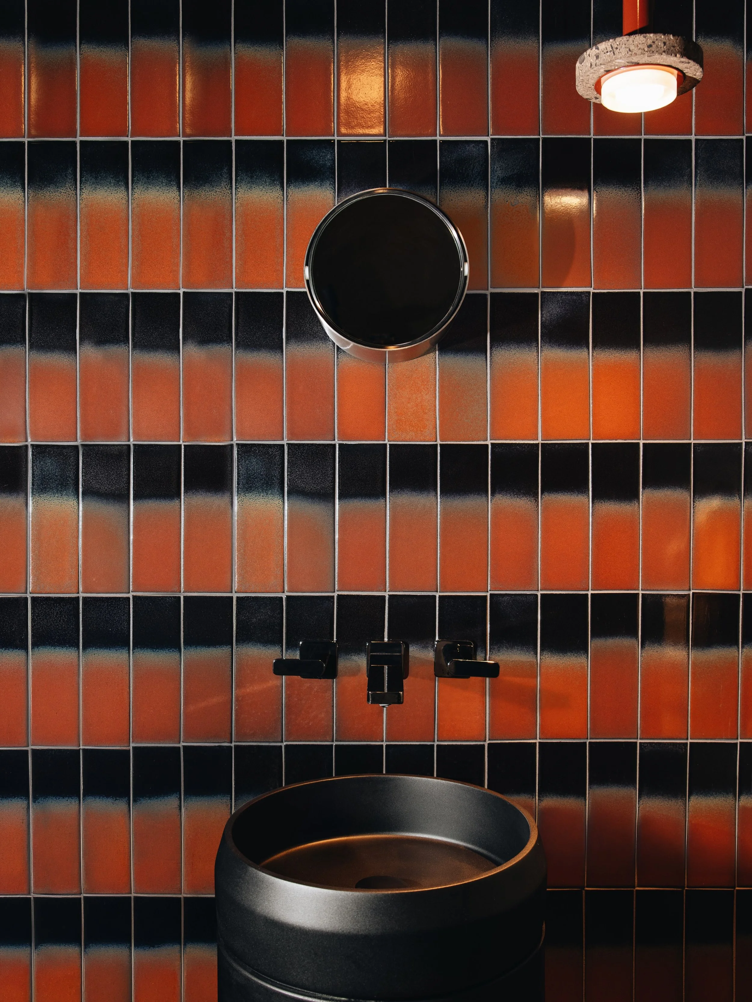 Friday energy. 

Practice and precision. 🏀 

Get wild. 
When you can! 🔥 

@katelikeheart photography 📸

#interiordesign #tiledesign #powderroomdesign